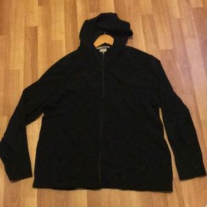 ExOfficio black sweatshirt with hood, size XL.